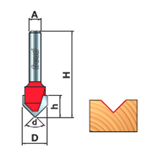 Freud V-Groove Router Bit